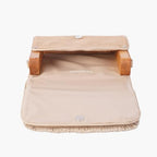 Embroidered Straw Clutch Purse – Summer Beach Boho Designer Woven Envelope Handbag for Women, Vacation Gift - style: Nautical Purse