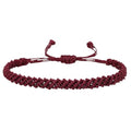 1/2Pcs Set Tibetan Rope Braided Rope String Adjustable Bracelet for Women Men Jewelry Handmade Bohemian Lucky Protection Bracelet Colorful - color: Brown