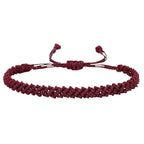 1/2Pcs Set Tibetan Rope Braided Rope String Adjustable Bracelet for Women Men Jewelry Handmade Bohemian Lucky Protection Bracelet Colorful - color: Brown