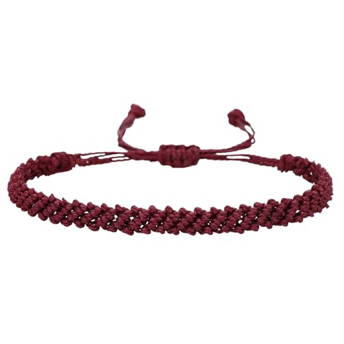 1/2Pcs Set Tibetan Rope Braided Rope String Adjustable Bracelet for Women Men Jewelry Handmade Bohemian Lucky Protection Bracelet Colorful - color: Brown