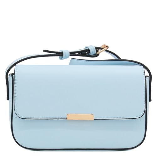 Mini Classic Rectangular Flap Purse Underarm Shoulder Bag - color: Pastel Blue