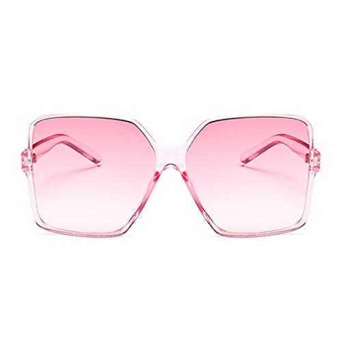 Dollger Oversized Square Sunglasses for Women Big Large Wide Fashion Shades for Men UV Protection Unisex - color: D: Pink