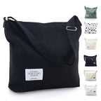 COOLOME Canvas Tote Bag for Women - Crossbody, Shoulder, Travel & Beach Bag - color: Black