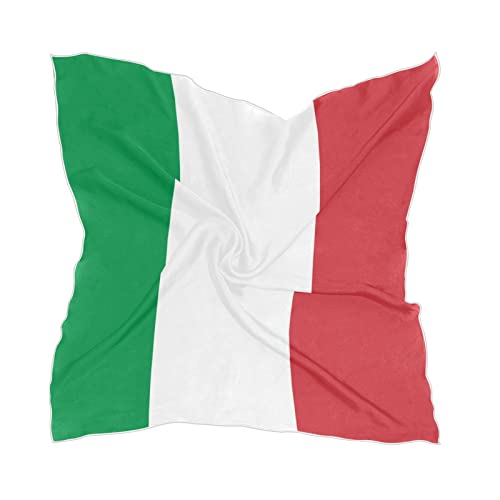 Women's Fashion Silk Scarf Square Satin Headscarf Neck Scarf Head Hair Wraps - color: Italian Flag