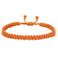 1/2Pcs Set Tibetan Rope Braided Rope String Adjustable Bracelet for Women Men Jewelry Handmade Bohemian Lucky Protection Bracelet Colorful - color: orange