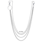Layered Pants Chain keychain for Women Men Punk Wallet Chains Hiphop Jeans Keychain Halloween Jewelry - style: C-three layered chain