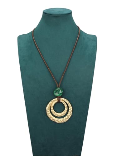 Boho Necklaces for Women Cord Necklace with Pendant Long Silver Necklace Vintage Sweater Necklace Hippie Jewelry for Women Girls Gifts - style: Boho Big Necklace