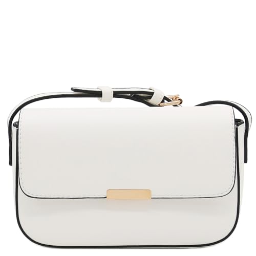 Mini Classic Rectangular Flap Purse Underarm Shoulder Bag - color: White