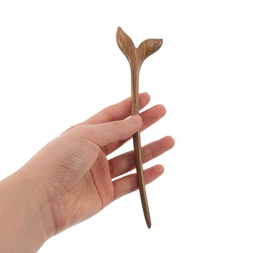 Vintage Wooden Hair Chopsticks for Women, Black Sandalwood Chinese Retro Hairpins, Hanfu Hair Stick Bun Holder for Traditional Hairstyling