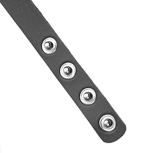 Eigso Vintage Punk Goth Studded Rivet Pu Leather Collar Choker Necklace with Spikes Adjustable - color: Extra Black
