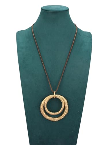 Boho Necklaces for Women Cord Necklace with Pendant Long Silver Necklace Vintage Sweater Necklace Hippie Jewelry for Women Girls Gifts - style: Large Boho Pendant Necklace