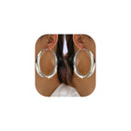 Chunky Gold Silver Hoop Earrings for Women Wide Flat Huggie Hoops Dangle Earrings Big Large Punk Smooth Surface Statement Earrings Fashion Jewelry - color: B Silver