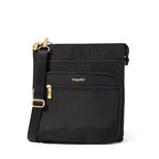 Baggallini womens Out and About Crossbody - color: Black W/ Gold Hardware