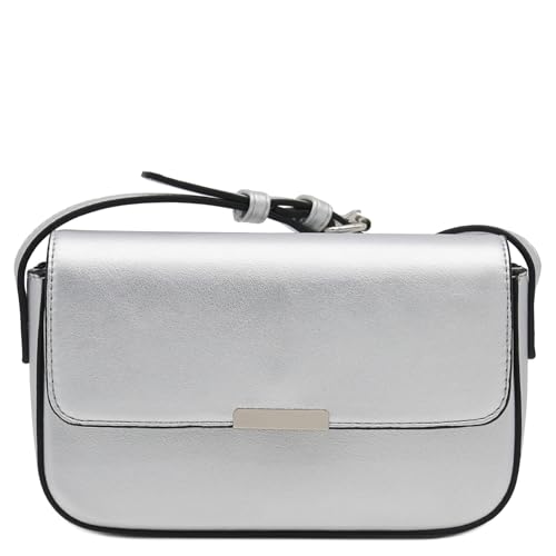 Mini Classic Rectangular Flap Purse Underarm Shoulder Bag - color: Silver