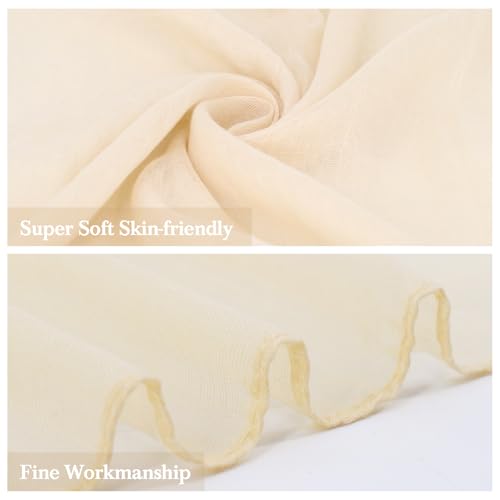 vimate Lightweight Scarf for Women Fashion Head Cover Hijab Cotton Voile Scarf Shawl Wrap for Spring Fall Winter Season - color: I2#.style 53-beige