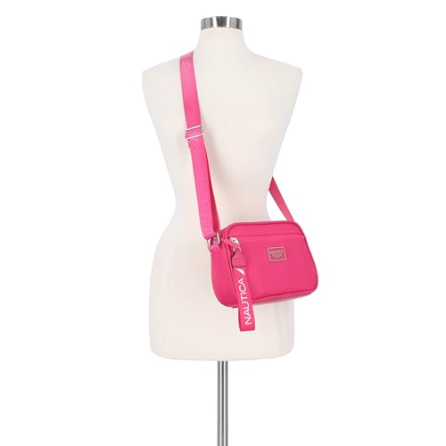 Nautica womens High Seas Camera Crossbody - color: Raspberry