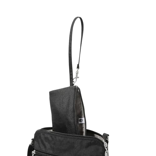 Baggallini Pocket Crossbody Bags for Women 8x8 Small Lightweight Durable Water-resistant Travel Purse W/Rfid - color: Black Zebra