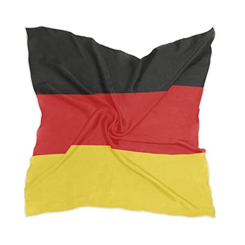 Women's Fashion Silk Scarf Square Satin Headscarf Neck Scarf Head Hair Wraps - color: German Flag