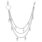 Layered Pants Chain keychain for Women Men Punk Wallet Chains Hiphop Jeans Keychain Halloween Jewelry - style: A-pants chain