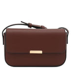Mini Classic Rectangular Flap Purse Underarm Shoulder Bag - color: Coffee