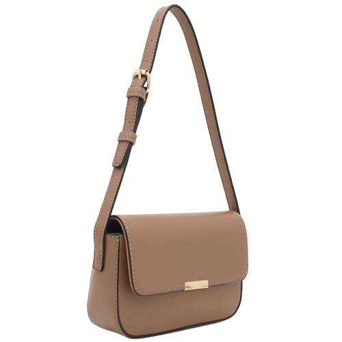 Mini Classic Rectangular Flap Purse Underarm Shoulder Bag - color: Stone
