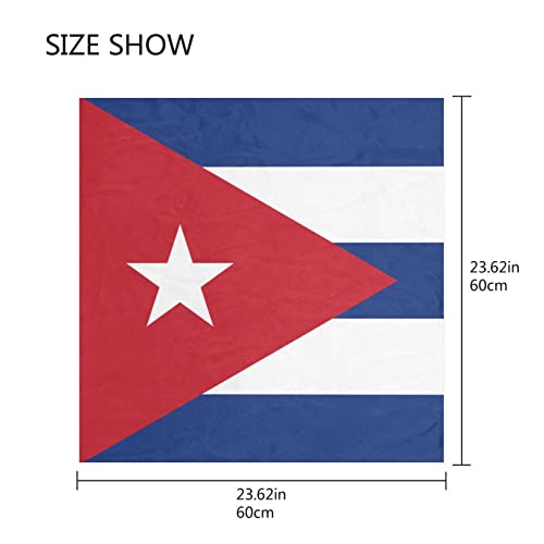 Women's Fashion Silk Scarf Square Satin Headscarf Neck Scarf Head Hair Wraps - color: Cuba