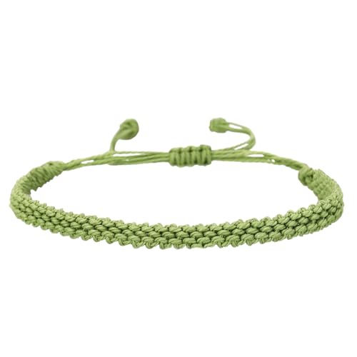 1/2Pcs Set Tibetan Rope Braided Rope String Adjustable Bracelet for Women Men Jewelry Handmade Bohemian Lucky Protection Bracelet Colorful - color: 2 green
