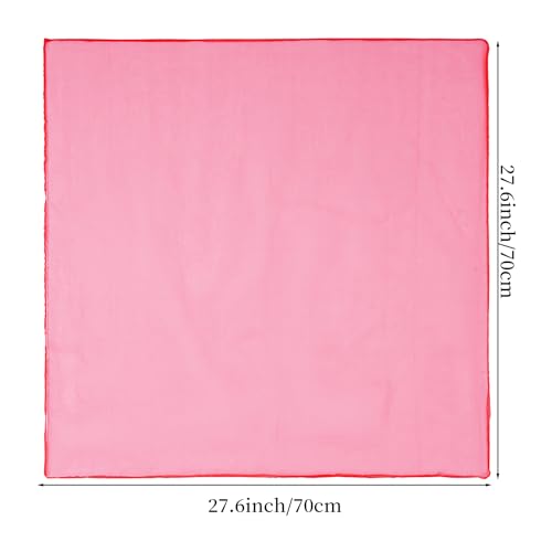 Fengek 9 Pcs Chiffon Scarf, 27.6 Inch Square Solid Color Bandana Handkerchief Ribbon Scarves for Women Girls - color: Multicolor 3