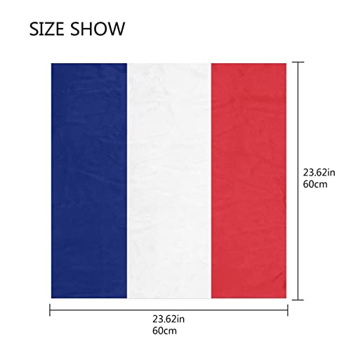 Women's Fashion Silk Scarf Square Satin Headscarf Neck Scarf Head Hair Wraps - color: French Flag