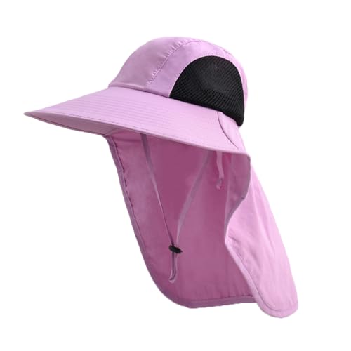 Sun Hat for Men Women with Neck Flap,UPF 50+ UV Protective Hiking Fishing Hats,Wide Brim Sun Hat for Women&Men - color: 1pack-purple