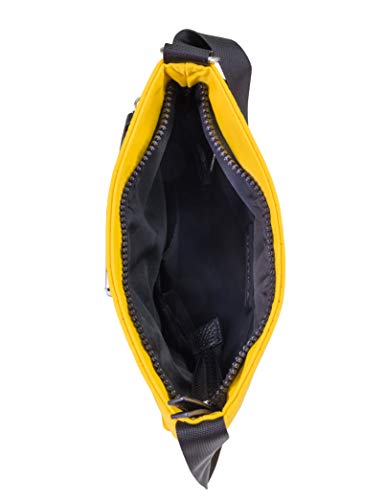 Nautica Diver Nylon Small Women's Crossbody Bag Purse with Adjustable Shoulder Strap - color: Sunny (Yellow)