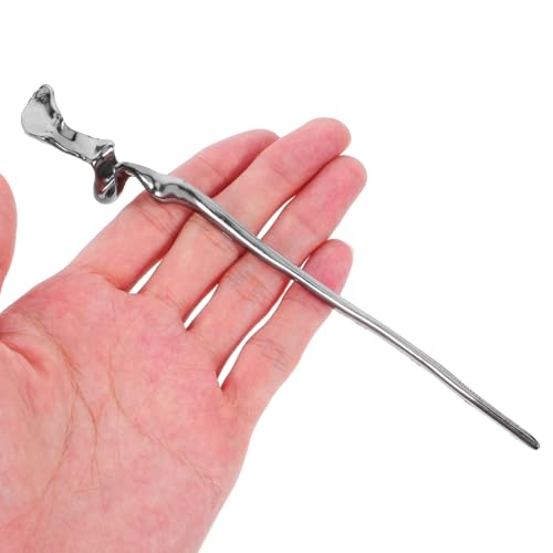 Lurrose Metal Hair Sticks for Women 2Pcs Chinese Hairpins Vintage Hair Jewelry Accessories for Buns and Styling 6.69In Durable Chopsticks with Geometric Design - color: Black