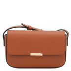 Mini Classic Rectangular Flap Purse Underarm Shoulder Bag - color: Tan