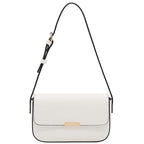 Mini Classic Rectangular Flap Purse Underarm Shoulder Bag - color: White