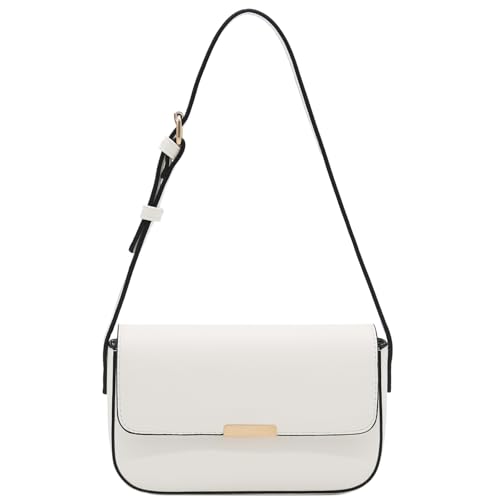 Mini Classic Rectangular Flap Purse Underarm Shoulder Bag - color: White
