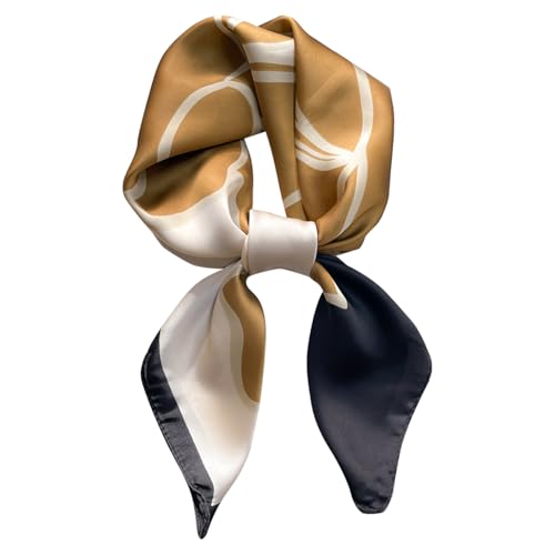 AIBFRID 27.5" Head Scarf for Women, Large Square Satin Hair Scarf Neck Silk Scarves Hair Wrap Bandanas For Sleeping - color: Style_05