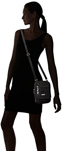Baggallini Journey Crossbody Bags for Women 9x6 Small Lightweight Travel Handbag W/RFID - color: Black Cheetah