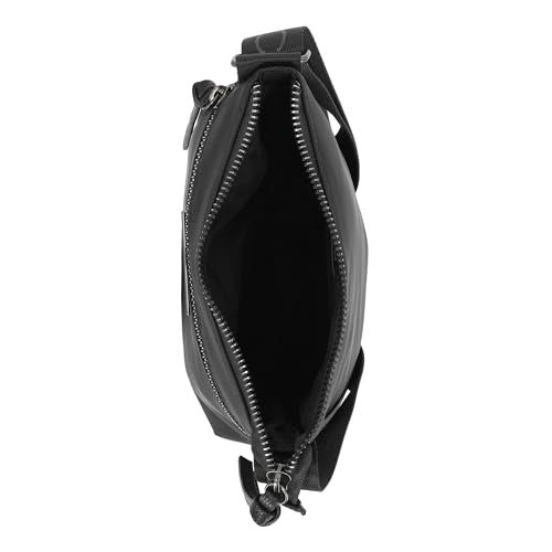 Nautica Diver Nylon Small Women's Crossbody Bag Purse with Adjustable Shoulder Strap - color: Zipper Up Black