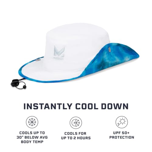 MISSION Cooling Bucket Hat - Unisex Wide-Brim Hat for Men & Women - Lightweight, Foldable & Durable - Cools Up to 2 Hours - color: Turn Light Gray