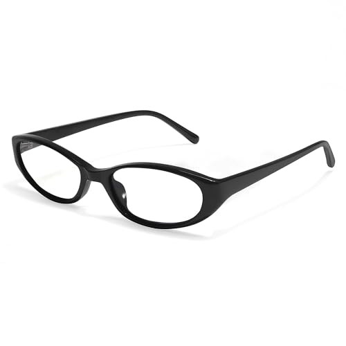 GUVIVI Retro Oval Sunglasses for Women 2026 90s Small Chic Cat Eye Sun Glasses Sunnies Lightweight Shades - color: Black Frame - Blue Light Block Lens