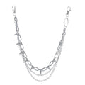 Layered Pants Chain keychain for Women Men Punk Wallet Chains Hiphop Jeans Keychain Halloween Jewelry - style: E-bullet chain 2