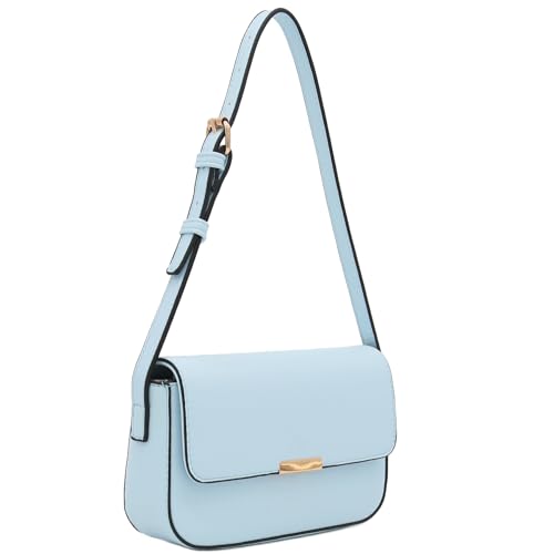 Mini Classic Rectangular Flap Purse Underarm Shoulder Bag - color: Pastel Blue