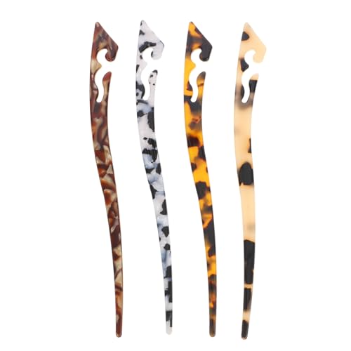 Beaupretty 4pcs Chinese Hairpin Chopstick Hair Stick Bun Holder Decorative Hair Buns for Women Accessories Vintage