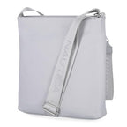 Nautica Diver Nylon Small Women's Crossbody Bag Purse with Adjustable Shoulder Strap - color: Ice Grey