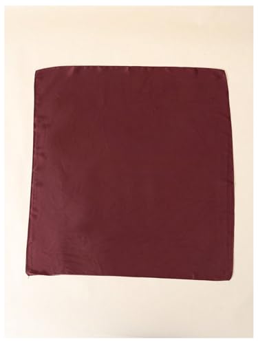 SHENHE Women's Silky Head Scarf Vintage Paisley Hair Scarf Bandana Square Kerchief Hair Wrap - color: Solid Burgundy B
