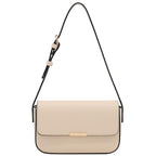 Mini Classic Rectangular Flap Purse Underarm Shoulder Bag - color: Nude