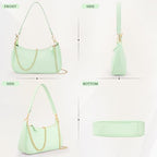 Uygafly Shoulder Bag for Women Cute Handbags Purses - color: Alg-lake Green