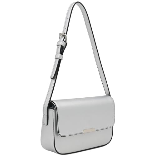 Mini Classic Rectangular Flap Purse Underarm Shoulder Bag - color: Silver