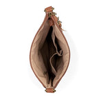 The Sak Lucia Crossbody Bag in Crochet, Convertible Purse with Adjustable Shoulder Strap - color: Bamboo Medallion