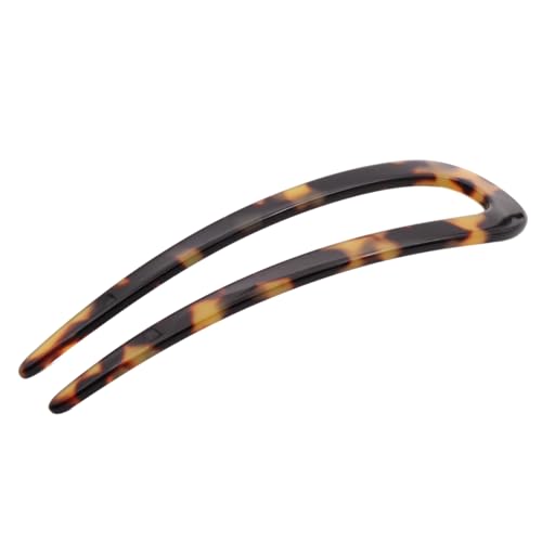 French Amie Slick Tokyo Large 4 1/4" Handmade Cellulose Acetate No Slip Grip Metal Free Chignon U Hair Pin Stick for Women and Girls, Made in France - color: Tokyo